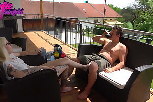 Fucked on the balcony